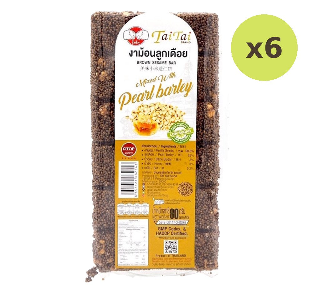 Tai Tai Brown Sesame Bar Mixed With Pearl Barley - image 2
