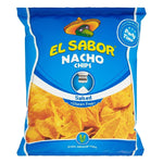 El Sabor Chips Salted, crunchy salted confectionery snack in a colorful bag, featuring chips with a salted flavor.