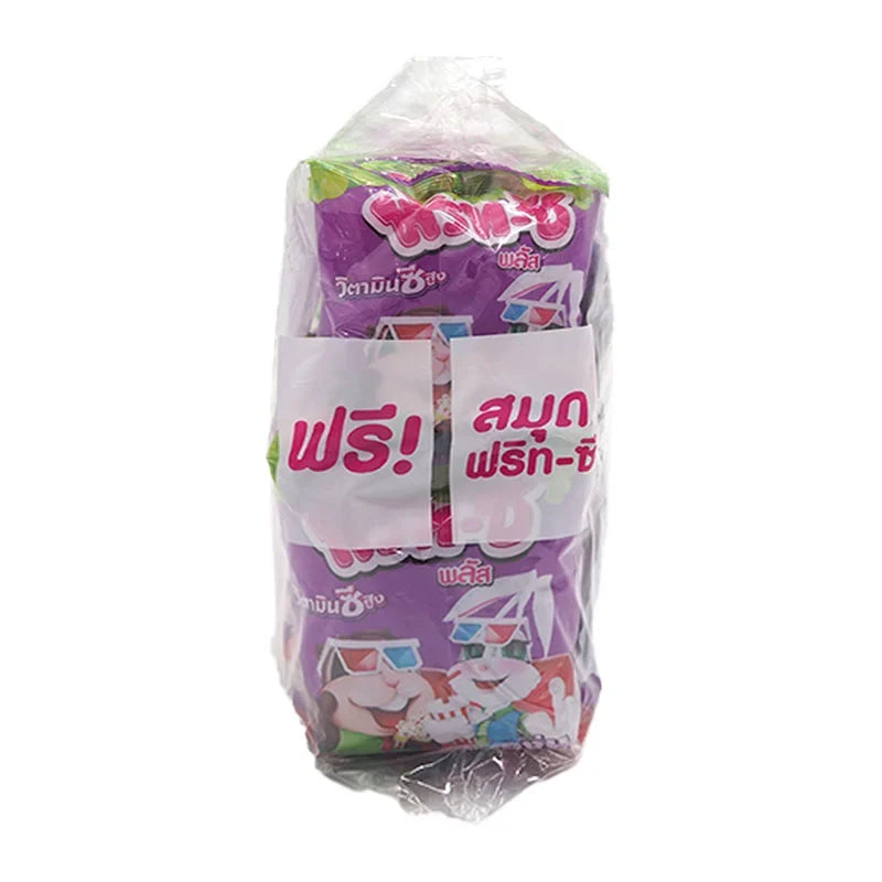 Frit-C Plus Grapefruit snack pack with 12 individual 22g bags, fruity citrus-flavored confectionery from FRIT-C.