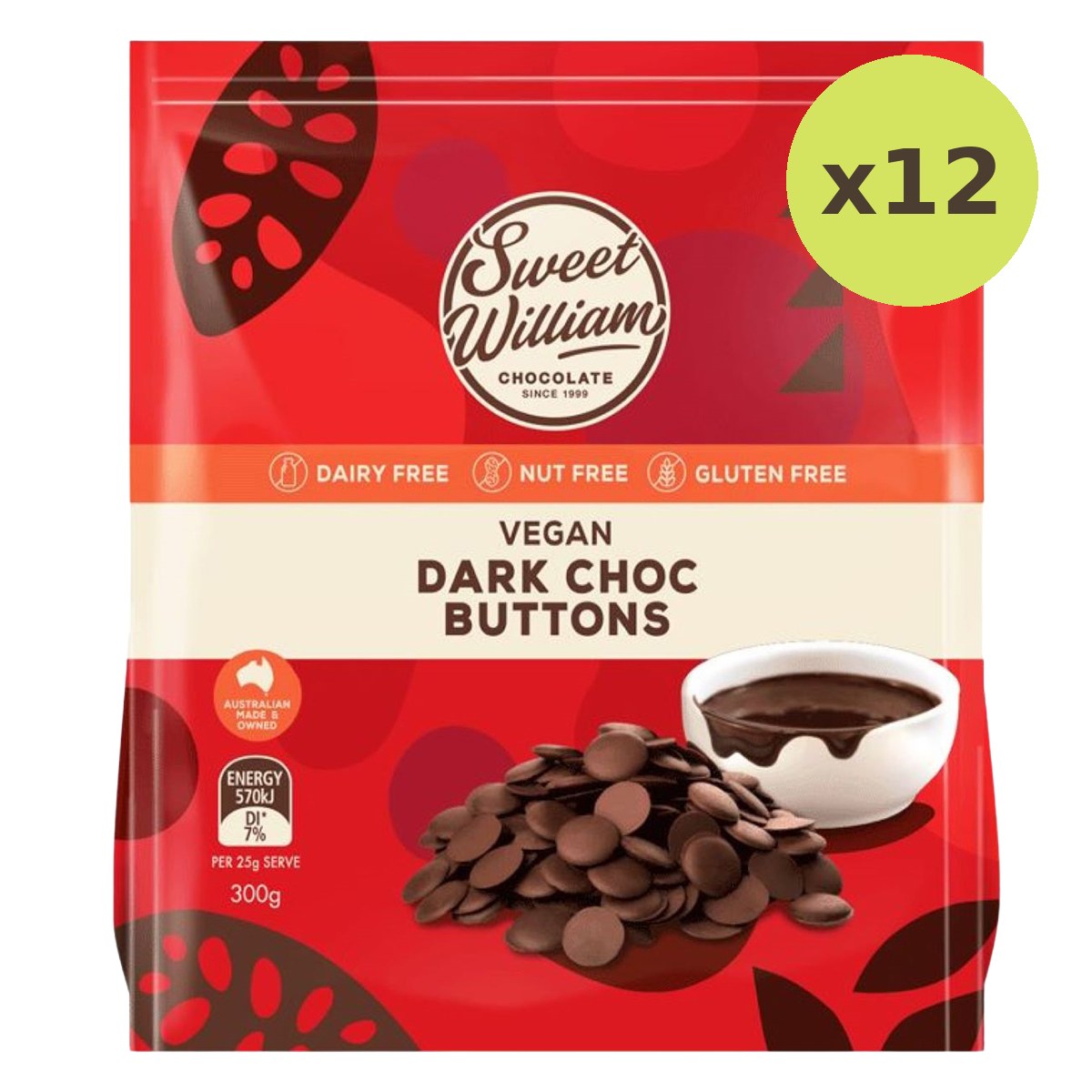 Sweet William Vegan Dark Chocolate Buttons - image 3