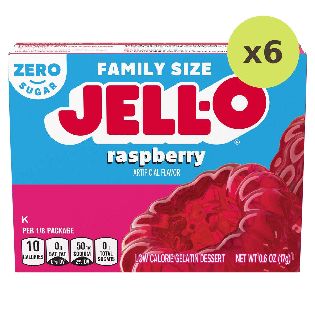 Jell-O Raspberry Zero Sugar Flavored - image 5