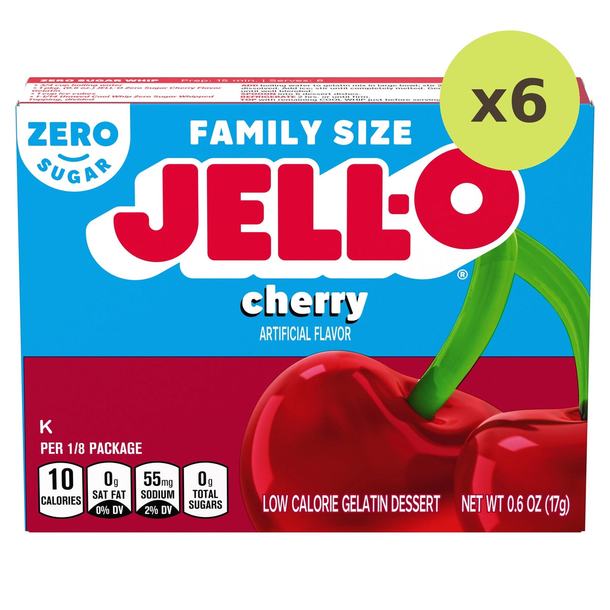 Jell-O Cherry Zero Sugar Flavored - image 5