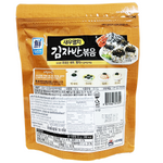 Sajo seasoned seaweed snack with shrimp and anchovy flavor in a colorful package, showcasing the snack's crispy texture.