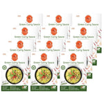 J-LEK Green Curry Paste packets, 250g, dry grocery product with vibrant green Thai curry paste in sealed packaging