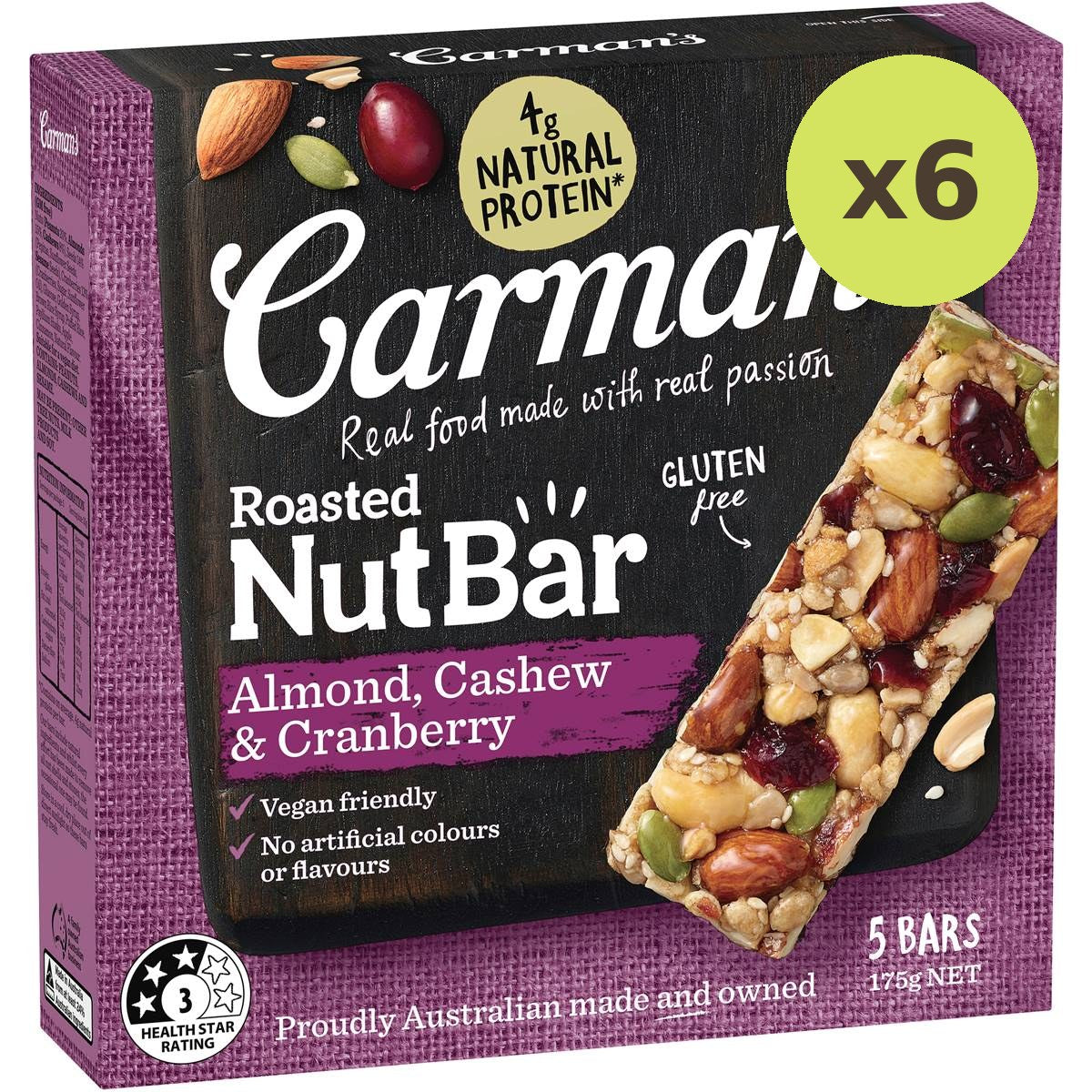 Carman's Almond Cashew & Cranberry Bars - image 4