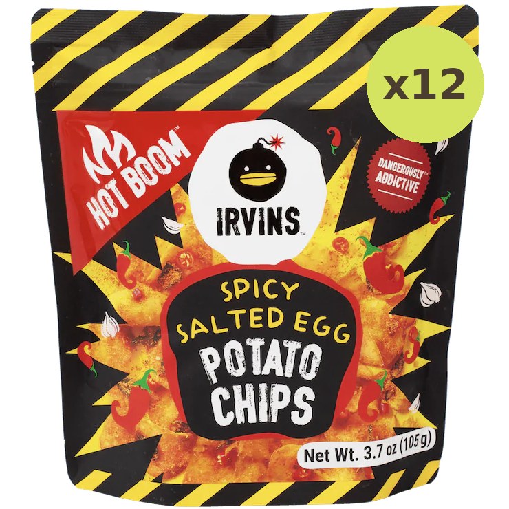 Irvins Hot Boom Salted Egg Potato Chips - image 3