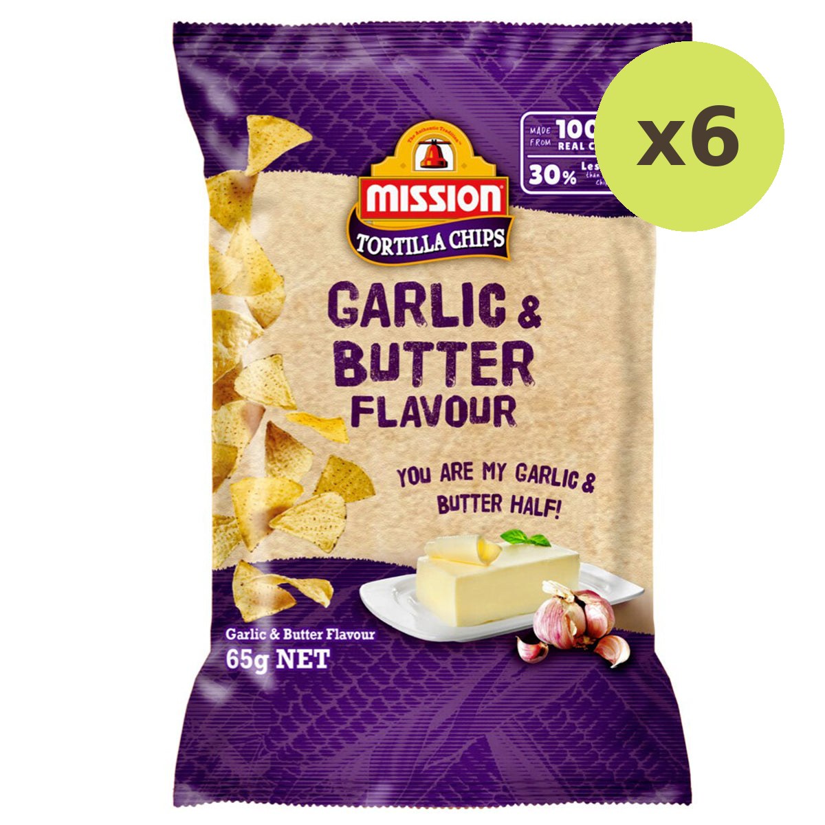 Mission Garlic & Butter Tortilla Chips - image 2