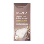 Salana Organic Thai Jasmine Rice 105 in 1kg package, dry grocery product with long, fragrant grains visible in the image.