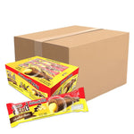 GRINNY chocolate-coated snack filled with banana cream, 15g individual piece, part of dry grocery snacks and confectionery.