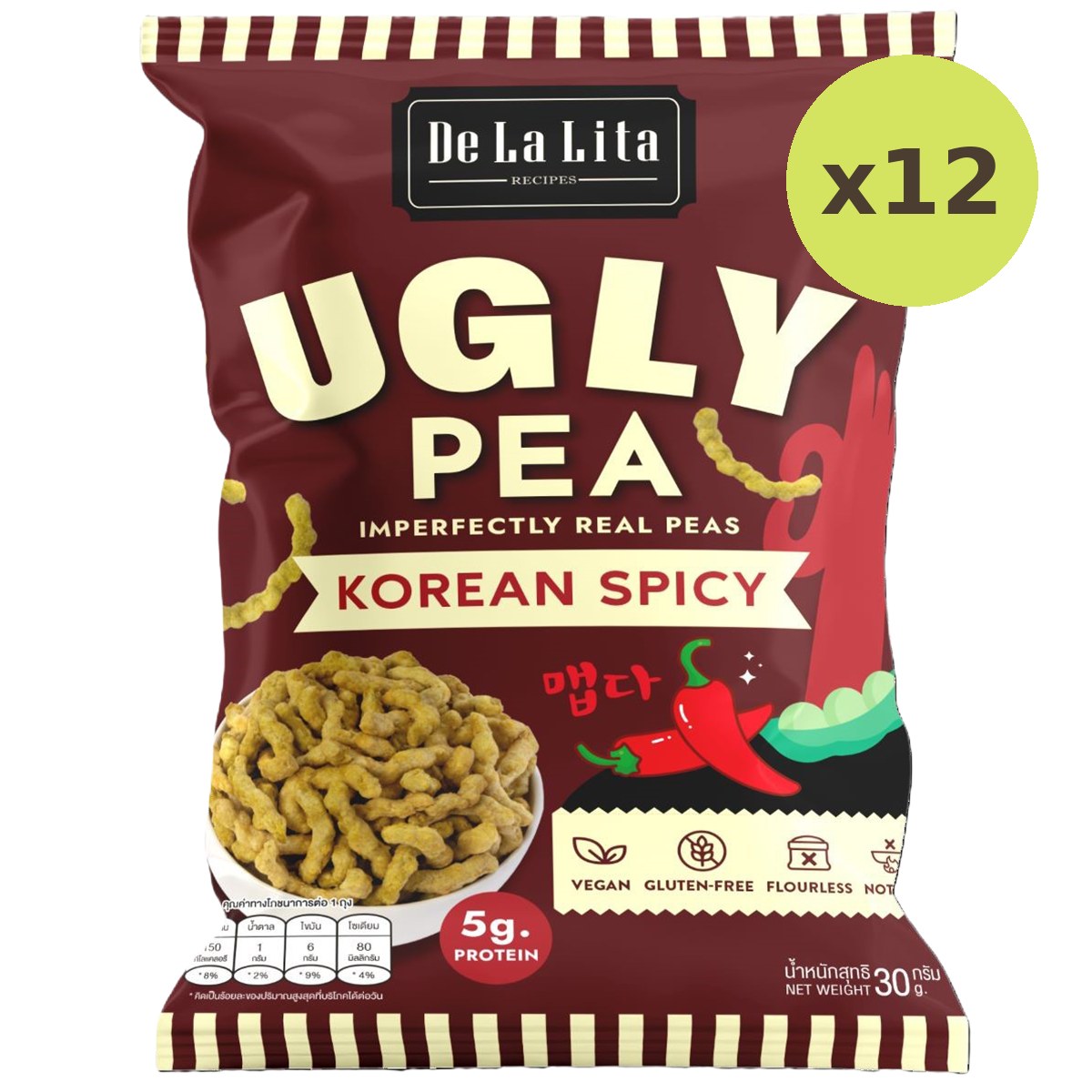 De La Lita Green Pea Stick Korean Spicy - image 4
