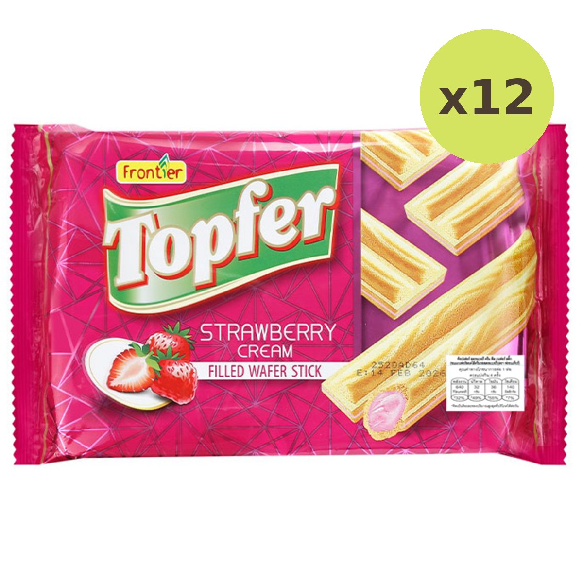 Frontier Topfer Strawberry Cream Filled Wafer Stick - image 4