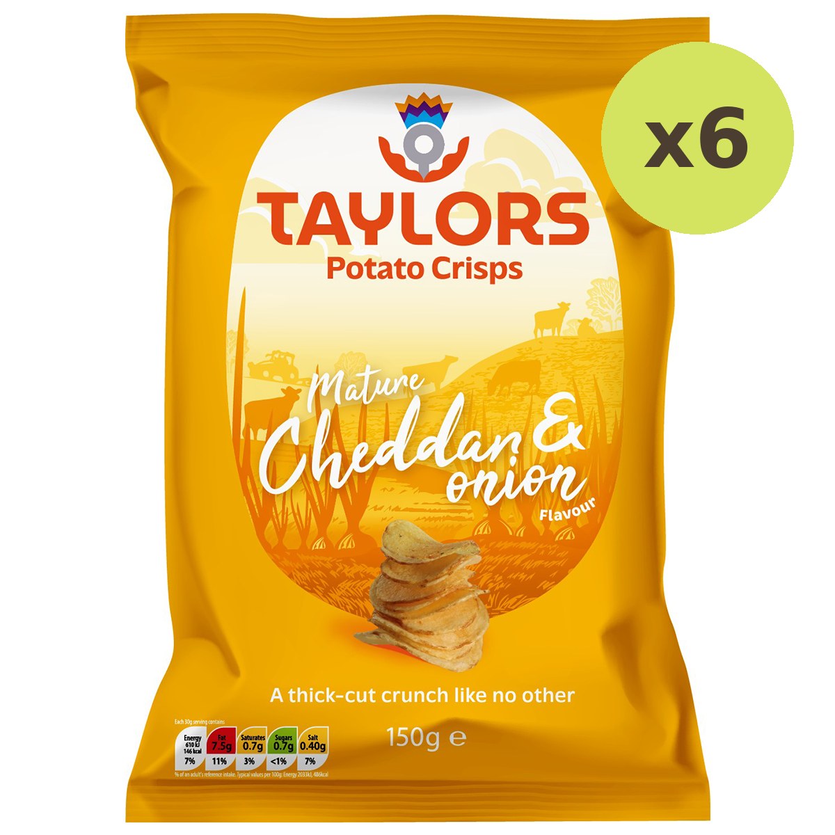 Taylors Mature Cheddar & Onion Flavour Potato Crisps - image 5