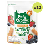 Only Organic Strawberry Blueberry Melty Corn Sticks - image 6