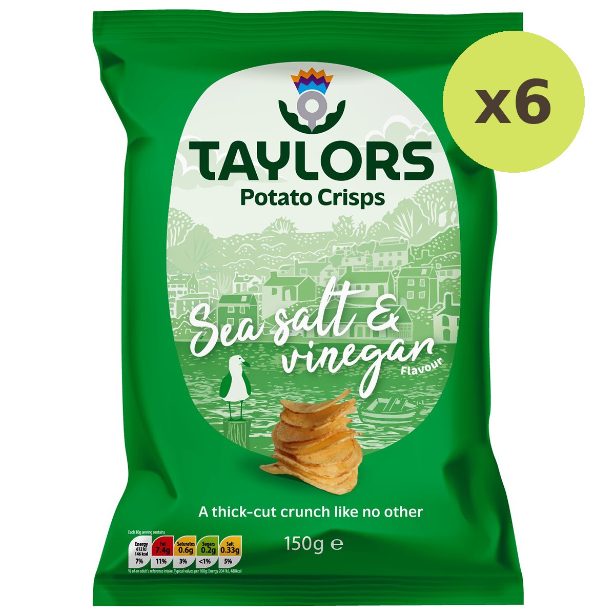 Taylors Sea Salt & Vinegar Flavour Potato Crisps - image 5