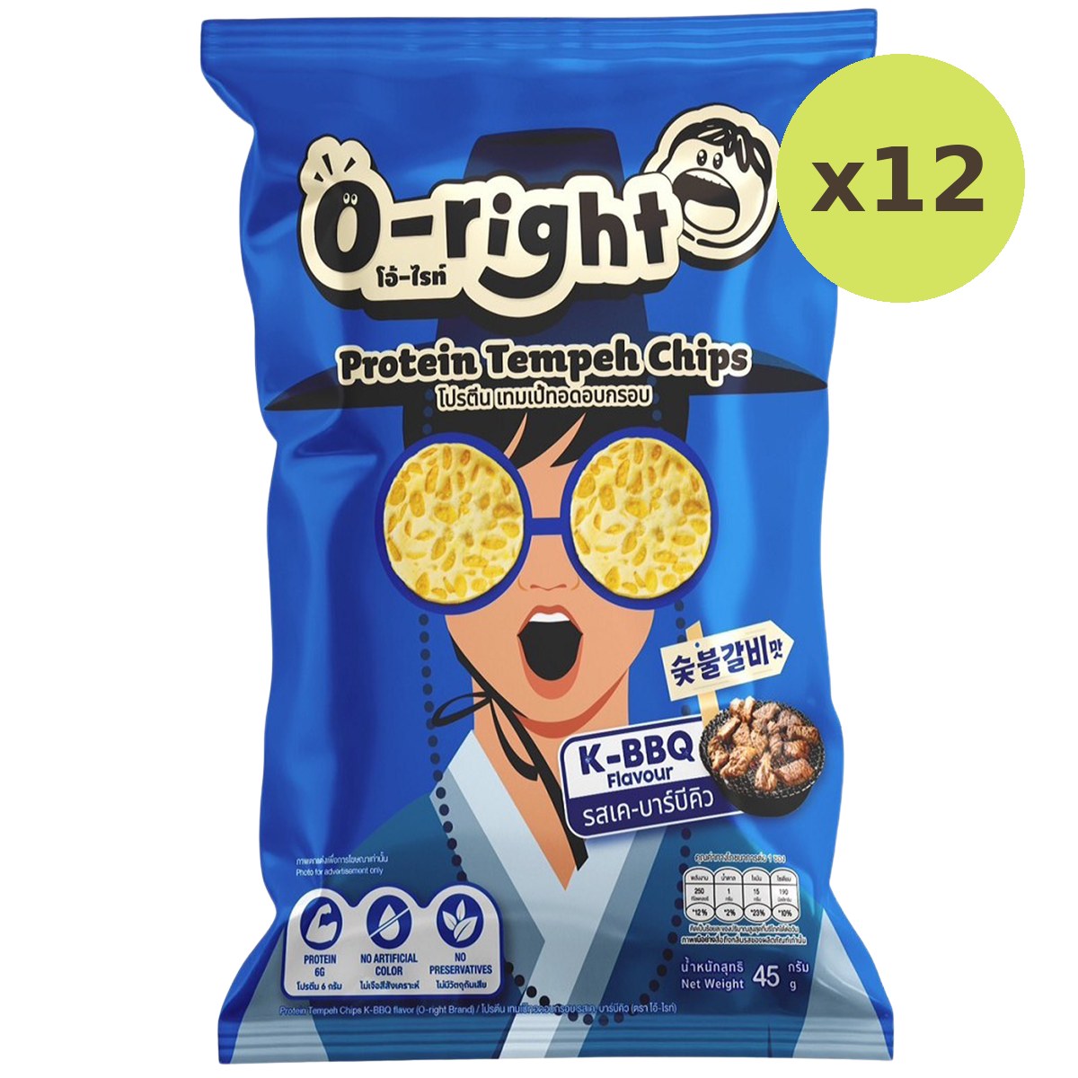 O-Right Protien Tempeh Chips K-BBQ - image 3