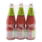 HI-Q Sriracha chili sauce 670g bottle, shown in a set of three, ideal for adding spicy flavor to various dishes.