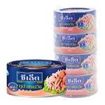 Sealect Tuna Sandwich in soybean oil, 165g can, showing the canned tuna product with label and product packaging.
