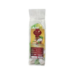 Sriwanna Coconut and Peanut Toffee in 250g package, close-up of golden toffee with coconut and peanut pieces