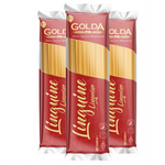 Golden Golda Linguine pasta in a package, showcasing the long, thin Italian noodle ideal for pasta dishes.