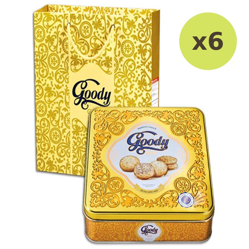 Bibica Goody Gold Square Tin Cookies 450g - image 2
