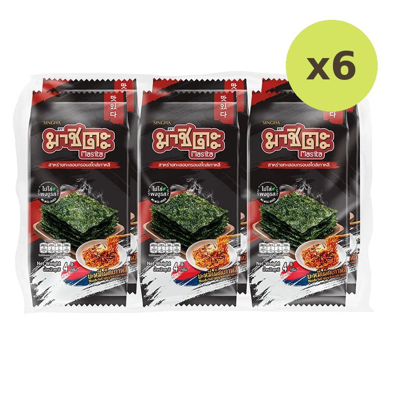 Masita Roasted Seaweed Noodle Hot Spicy Korean Sauce Flavour 4g - image 2