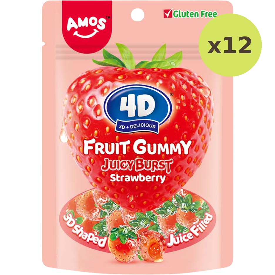 Amos 4d Gummy Center Filled Strawberry - image 4