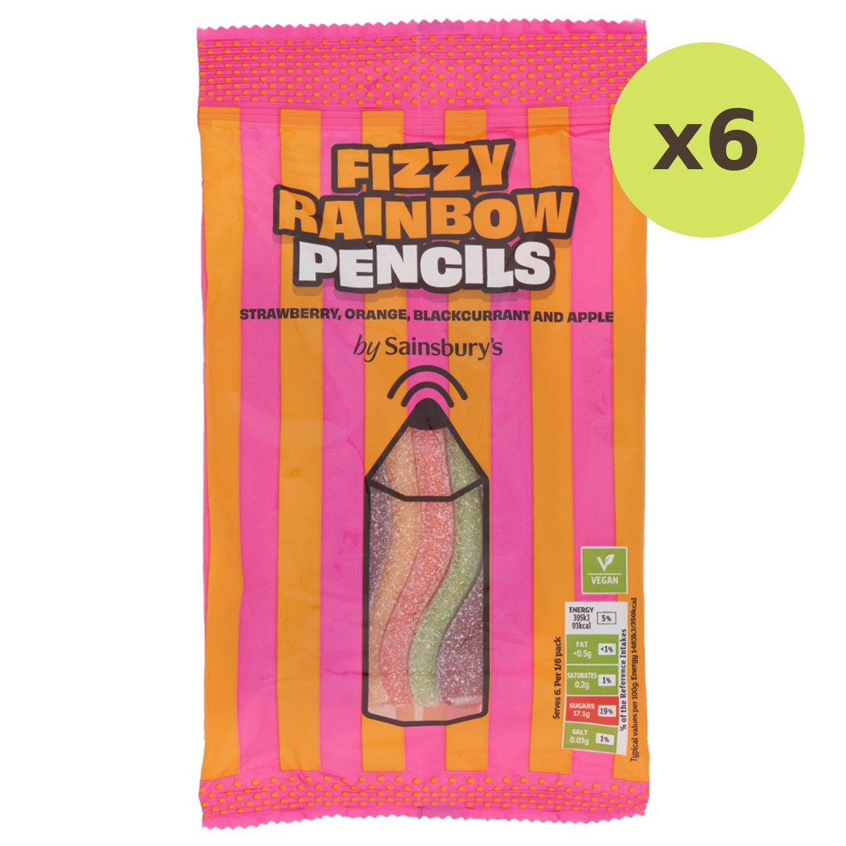Sainsbury's Fizzy Rainbow Pencil Sweets - image 5