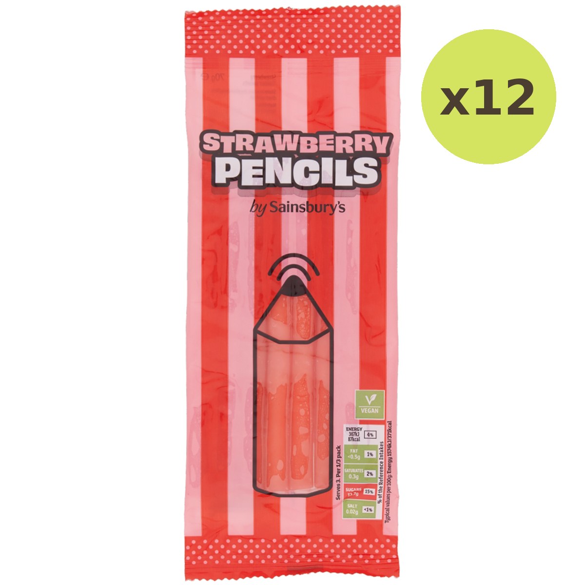 Sainsbury's Strawberry Pencils Sweets - image 6