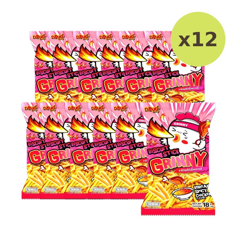 Grinny Biscuit Stick Korean Spicy Chicken Flavour 18g - image 5