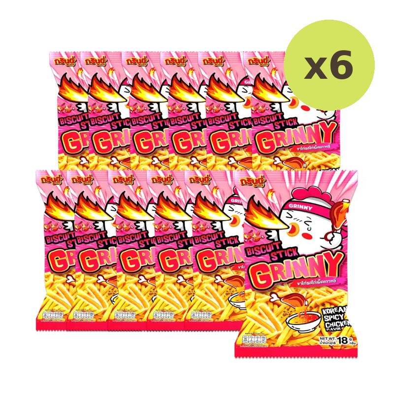 Grinny Biscuit Stick Korean Spicy Chicken Flavour 18g - image 4