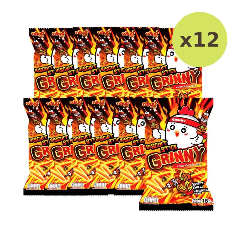 Grinny Biscuit Stick Sweet Chilli Barbecue Flavour 18g - image 5