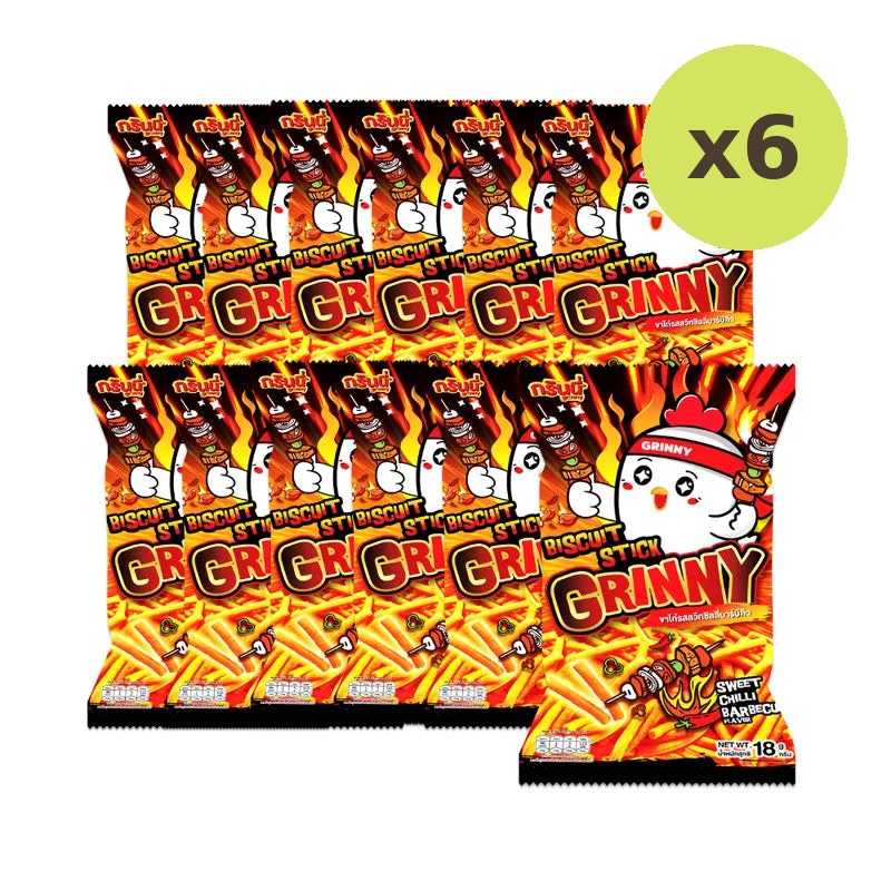Grinny Biscuit Stick Sweet Chilli Barbecue Flavour 18g - image 4