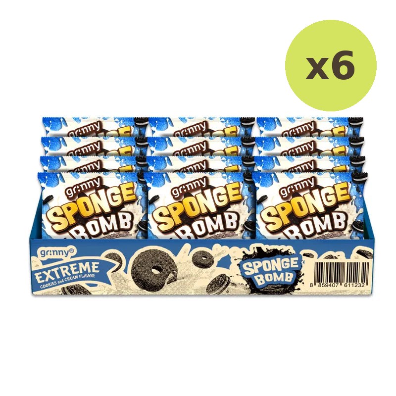 Grinny Sponge Bomb Snack Extreme Cookies And Cream Flavor 15g - image 4