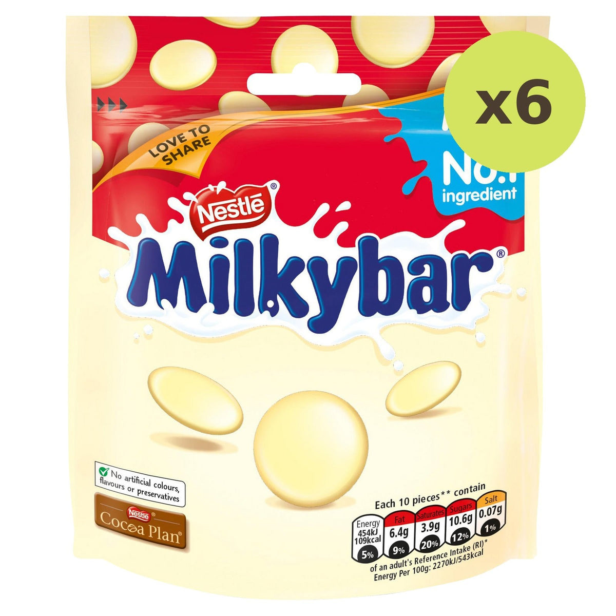 Nestle Milkybar White Chocolate Sharing Bag - image 2