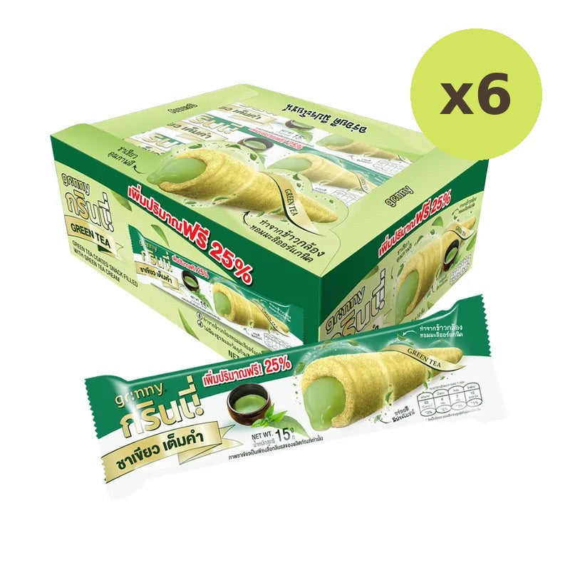Grinny Green TEA Coated Snack Filled With Cream 15g - image 4