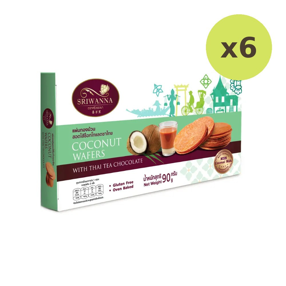 Sriwanna Coconut Wafers With Thai TEA Chocolate 90g - image 4