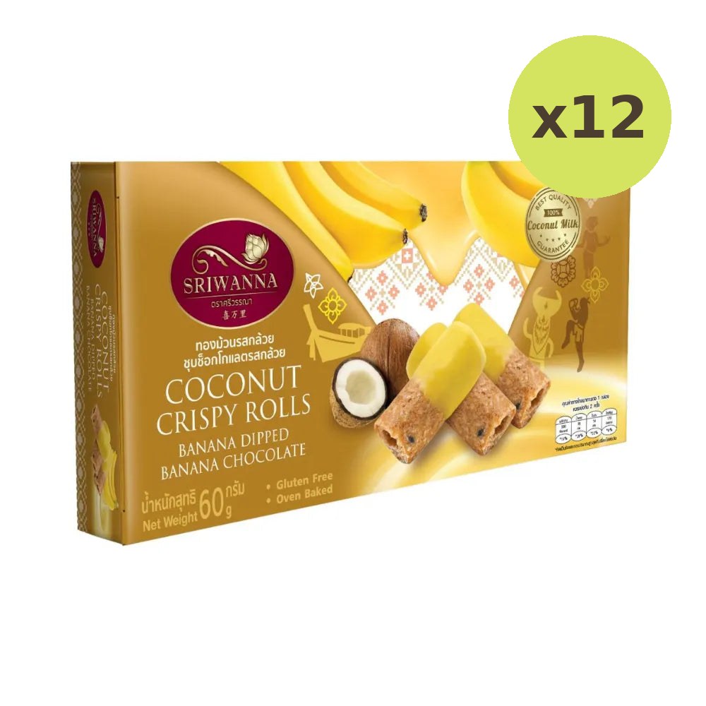 Sriwanna Coconut Crispy Rolls Banana Dipped Chocolate 60g - image 5