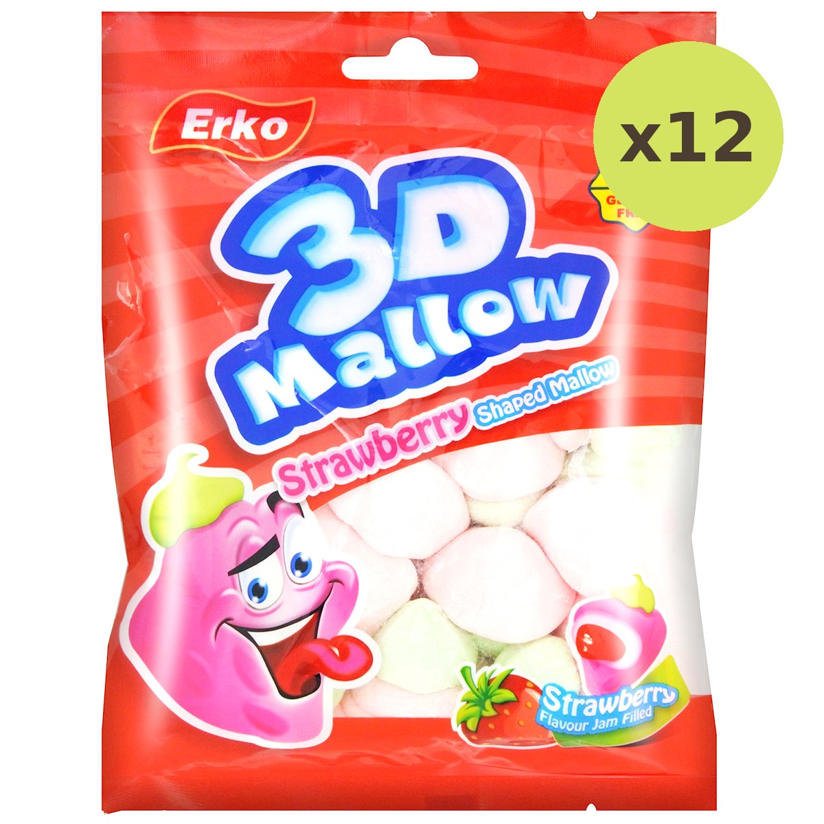 Erko Mallow 3d Strawberry Jam Filled Strawberry Flavour - image 5
