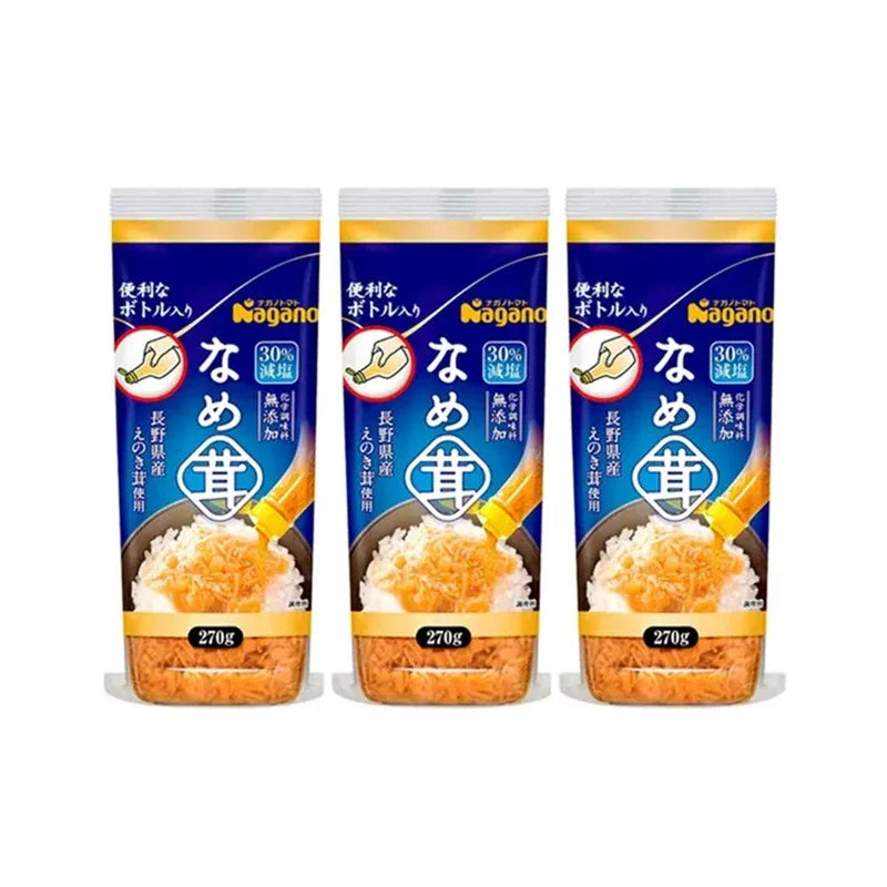 NAGANO TOMATO Tomato Mushroom Sauce with Enokitake mushrooms in a dry grocery package, ready for culinary use.