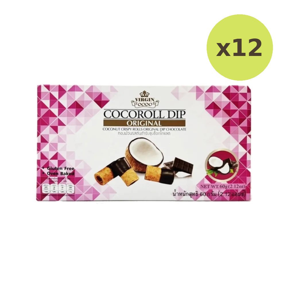 Virgin CoCo Coconut Crispy Roll Original Dip Chocolate 60g - image 5