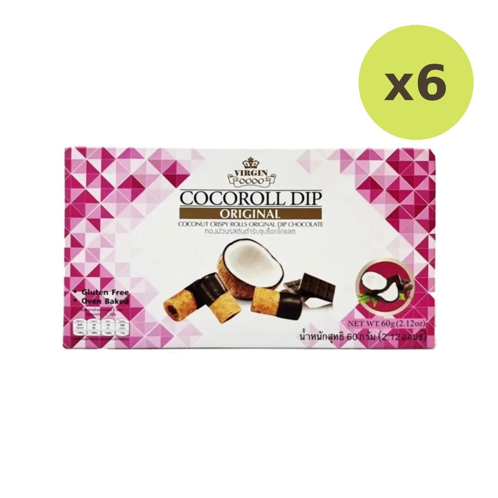 Virgin CoCo Coconut Crispy Roll Original Dip Chocolate 60g - image 4