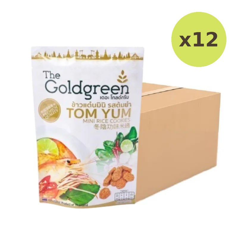 The Goldgreen Mini Khao Tan Tom Yum Flavor Rice Cookies 40g - image 5