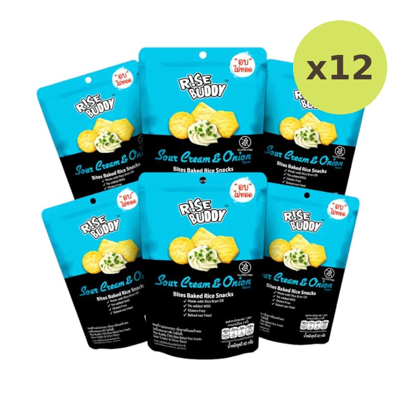 Rise Buddy Crispy Rice Snacks And Sour Cream Onion Flavor - image 6