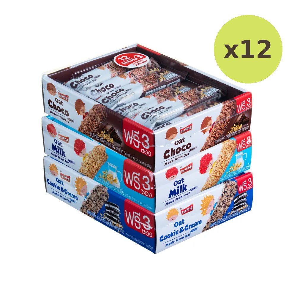 Pennyo Oatmeal Snacks Chocolate Flavor Milk Cookie And Cream 15g - image 7