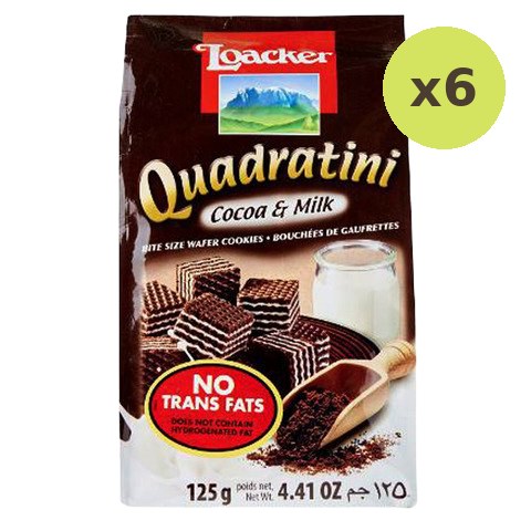 Loacker Quadratini Cocoa Milk Wafer - image 2