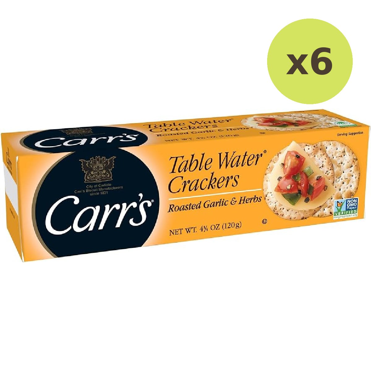 Carr's Table Water Crackers Garlic - image 2