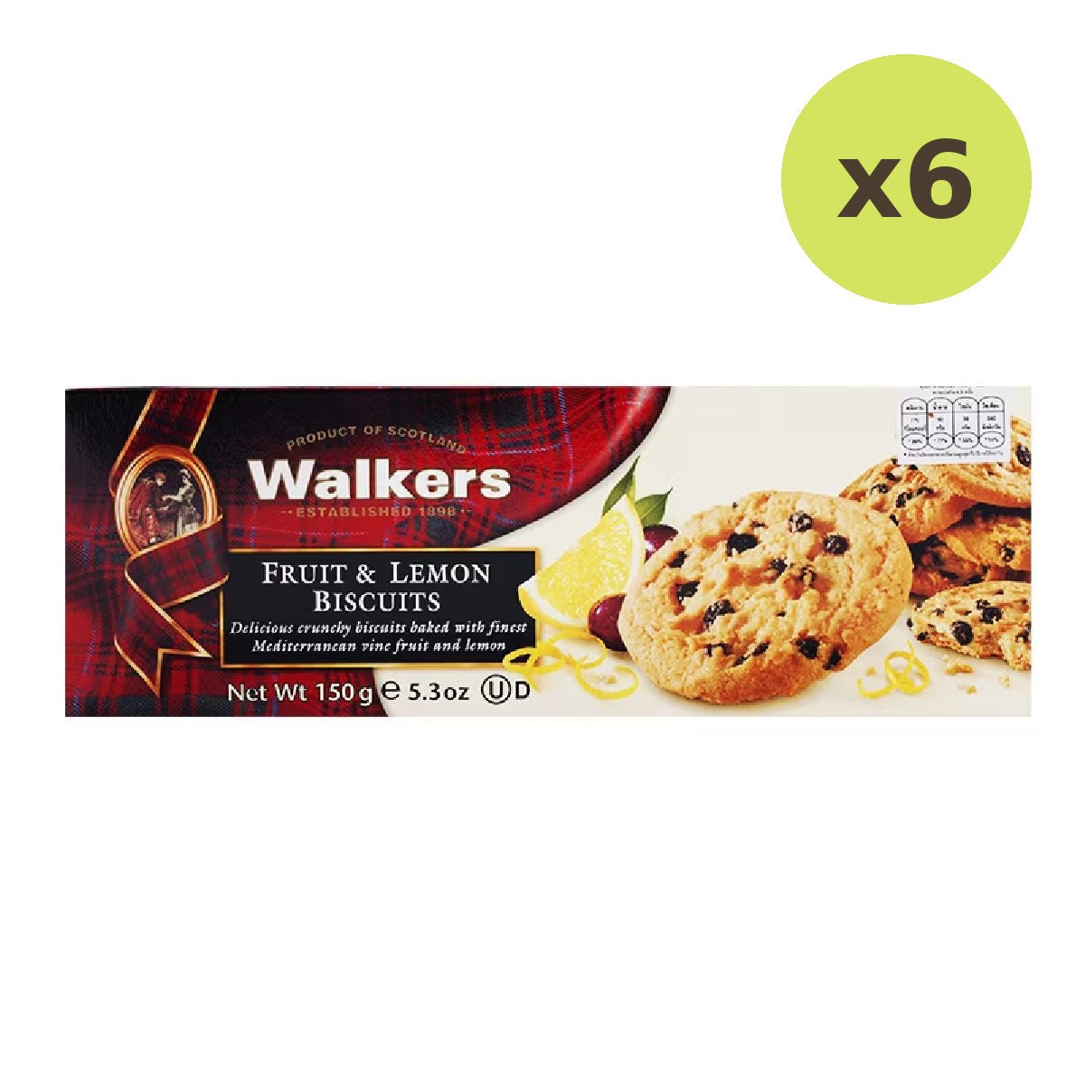 Walkers Fruit & Lemon Biscuit - image 2
