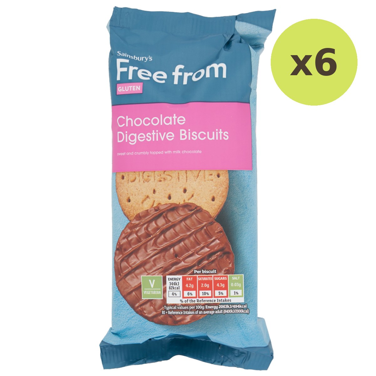 Sainsbury's Free From Chocolate Digestives Biscuits - image 5