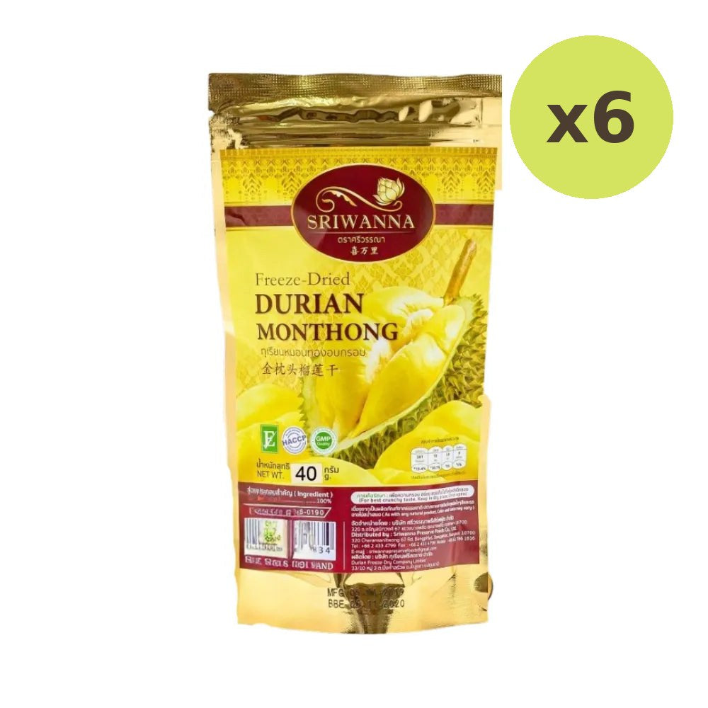 Sriwanna Freeze Dried Crispy Durian Monthong 40g - image 4