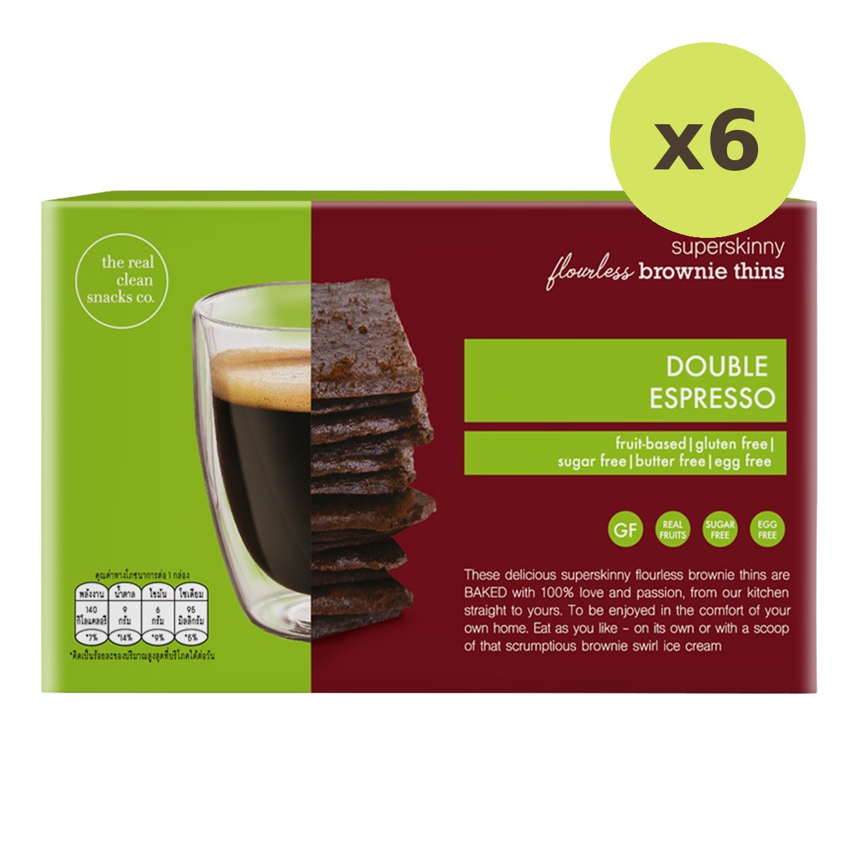 The Real Clean Snacks Co Brownie Thins Double Espresso - image 2